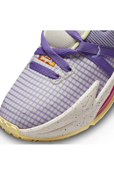 Shop Nike Kids' Lebron Witness 7 Basketball Shoe In Brown/ Grape/ Orange/ Blue