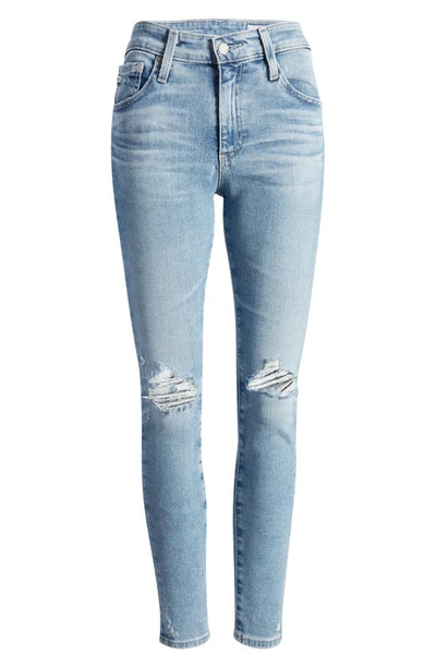 Shop Ag Farrah Ripped High Waist Ankle Skinny Jeans In 20 Years Undertow Destructed