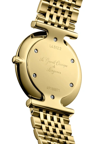 Shop Longines La Grande Classique De  Diamond Bracelet Watch, 29mm In Gold