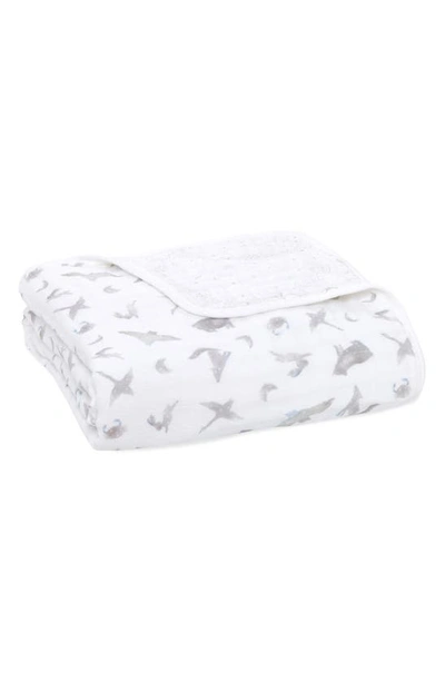 Shop Aden + Anais Dream Organic Cotton Muslin Blanket In Map The Stars Grey