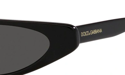 Shop Dolce & Gabbana 52mm Rectangular Sunglasses In Black