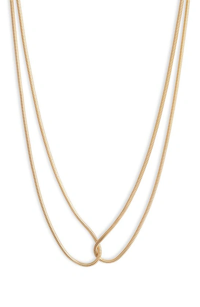 Shop Jennifer Zeuner Tomi Intertwined Chain Necklace In Gold Vermeil