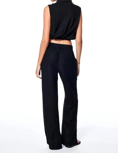 Shop Young Fabulous & Broke Linen Track Pant In Black