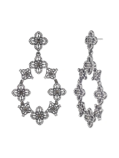 Shop Marchesa Lace Orbital Earring In Black Diamond