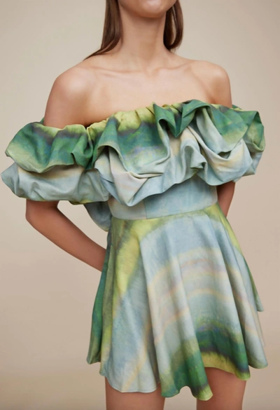 Shop Acler Cumberland Dress In Impressionist Stripe In Multi