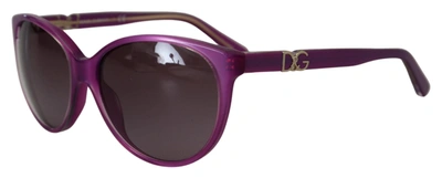 Shop Dolce & Gabbana Acetate Frame Round Shades Dg4171p Women's Sunglasses In Purple