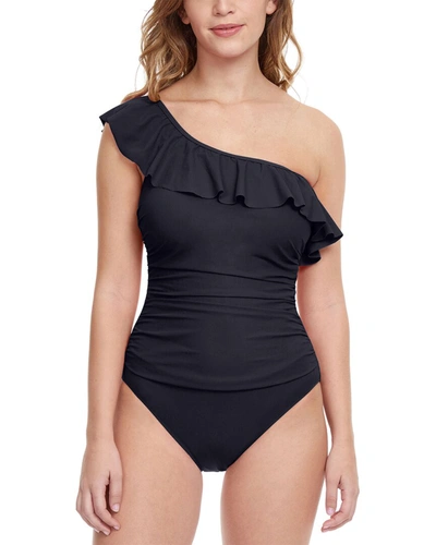 Shop Profile By Gottex One-piece One Shoulder In Black