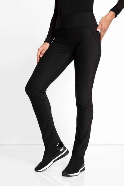 Shop Anatomie Sonia Cozy Fleece-lined Hi Rise Pant In Black