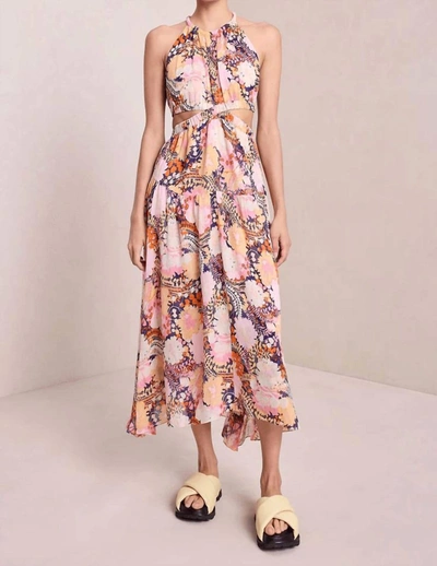 Shop A.l.c Waverly Midi Dress In Midnight/rose Multi