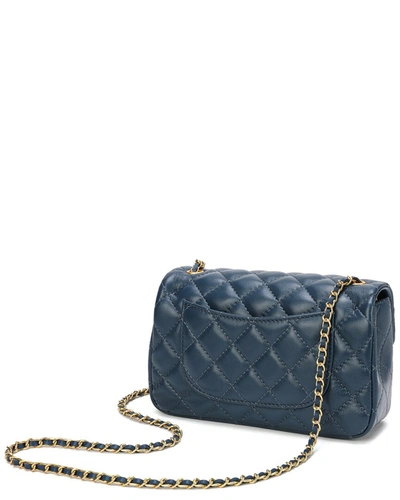 Shop Tiffany & Fred Quilted Leather Crossbody Shoulder Bag In Blue