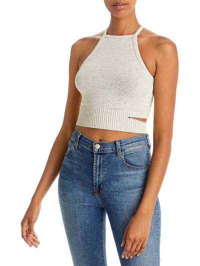 Shop Cult Gaia Womens Knit Cropped Tank Top In White