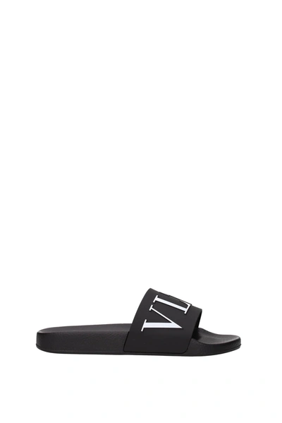 Shop Valentino Slippers And Clogs Rubber Black