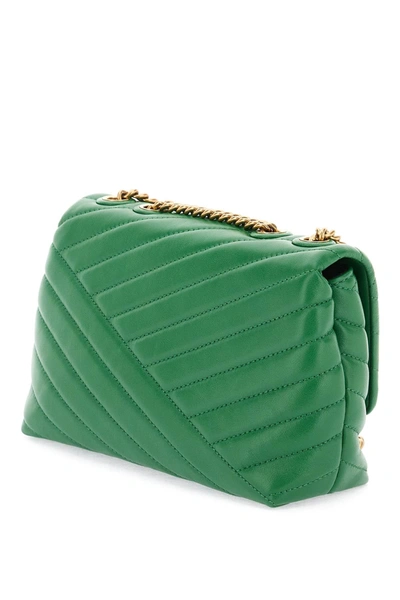 Tory Burch Small Kira Chevron Convertible Shoulder Bag In Green