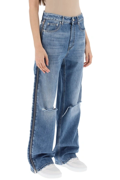 Shop Stella Mccartney Straight Leg Jeans With Zippers