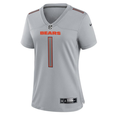 Shop Nike Justin Fields Gray Chicago Bears Atmosphere Fashion Game Jersey