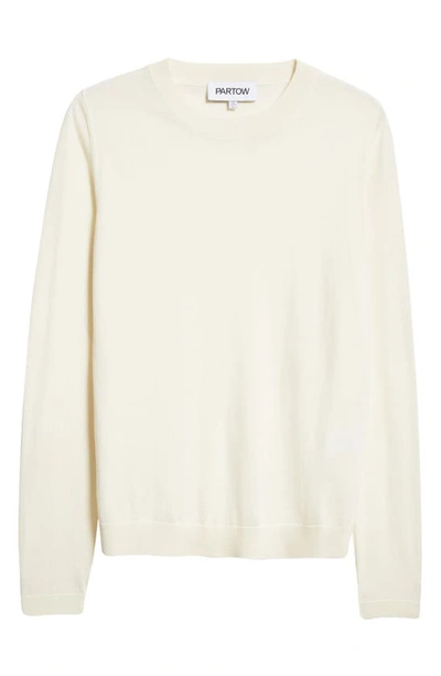Shop Partow Greta Wool & Silk Sweater In Ivory