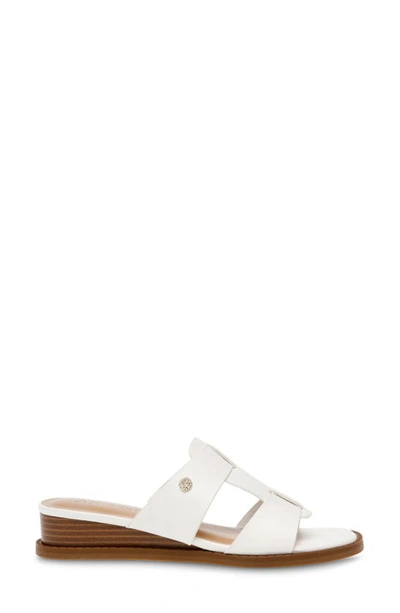 Shop Anne Klein Babs Wedge Sandal In White