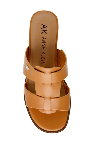 Shop Anne Klein Babs Wedge Sandal In Cognac