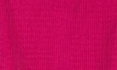 Renee C Plissé Crop Top In Dark Fuchsia