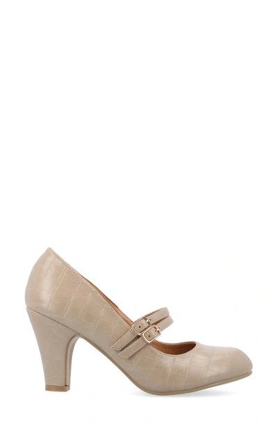 Journee Collection Journee Windy Mary Jane Pump In Taupe