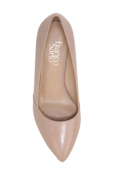 Franco Sarto Frankie Womens Padded Insole Leather Wedge Heels In Ballet