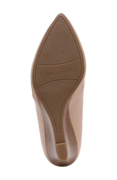 Franco Sarto Frankie Womens Padded Insole Leather Wedge Heels In Ballet