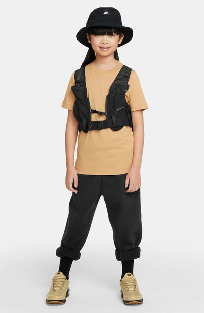 Shop Nike Kids' Sportswear Cotton Graphic T-shirt In Wheat Gold