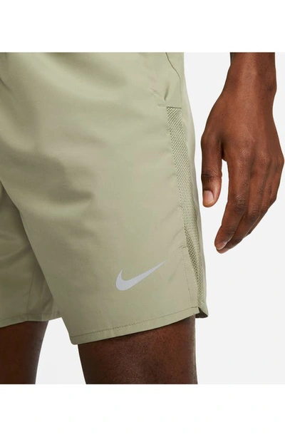 Shop Nike Dri-fit Challenger Unlined Athletic Shorts In Neutral Olive/ Reflective Silv
