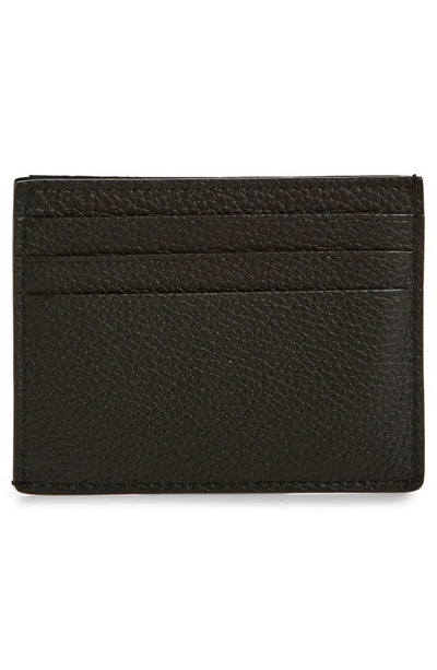 Tom Ford Logo Detail Embossed Leather Cardholder In Black