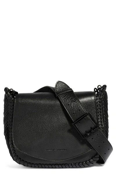 Shop Aimee Kestenberg All For Love Leather Crossbody Bag In Black With Shiny Black