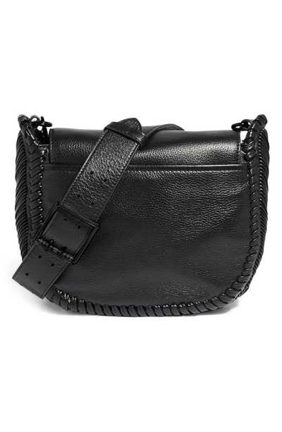 Shop Aimee Kestenberg All For Love Leather Crossbody Bag In Black With Shiny Black