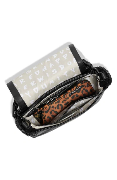 Aimee Kestenberg Women's All For Love Saddle Crossbody Bag In Black W Shiny Black In Black With Shiny Black