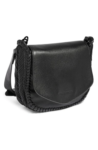 Shop Aimee Kestenberg All For Love Leather Crossbody Bag In Black With Shiny Black