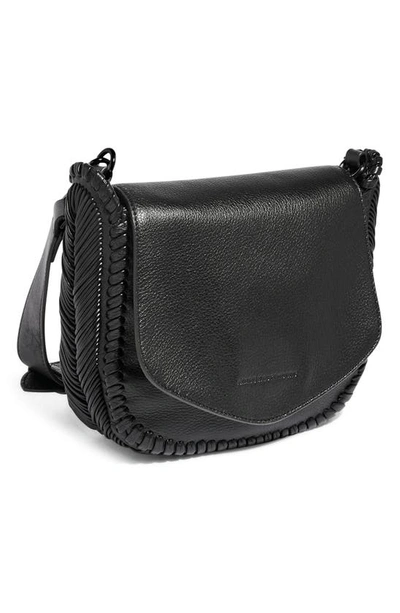 Aimee Kestenberg Women's All For Love Saddle Crossbody Bag In Black W Shiny Black In Black With Shiny Black