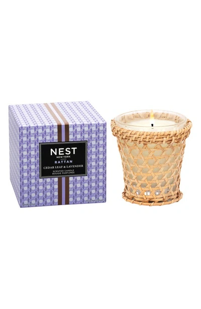 Shop Nest New York Rattan Cedar Leaf & Lavender Scented Candle