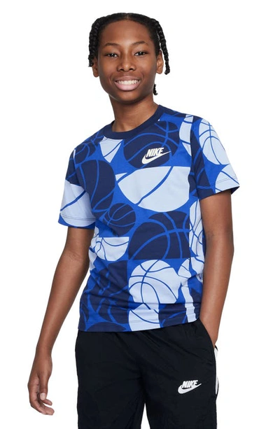 Nike Sportswear Culture Of Basketball Big Kids' (boys') T-shirt In Game Royal