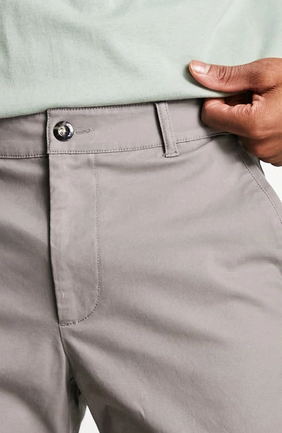 Shop Asos Design Skinny Fit Chino Shorts In Charcoal