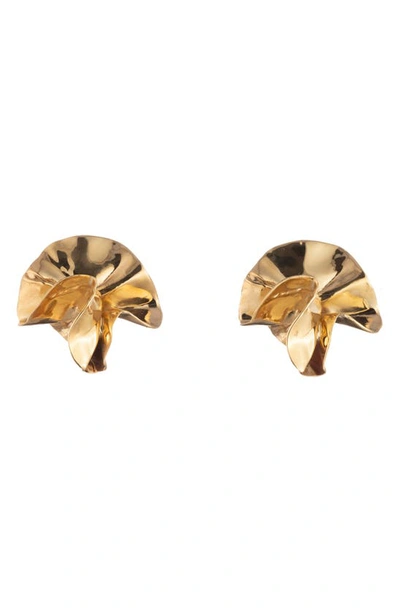 Shop Sterling King Delphinium Mini Stud Earrings In Gold
