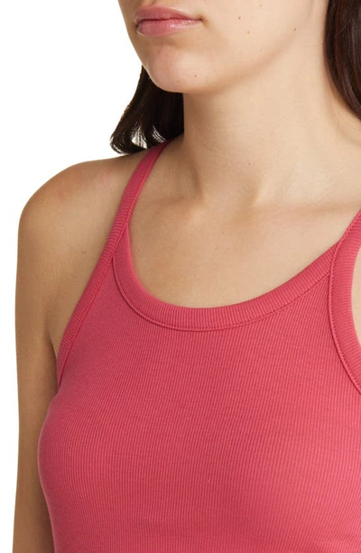 Shop Madewell Brightside '90s Tank In Rosy Hibiscus