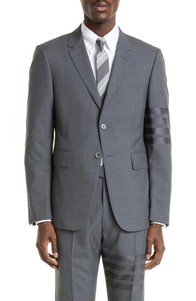 Thom Browne 4-bar Wool Blazer In Dark Grey