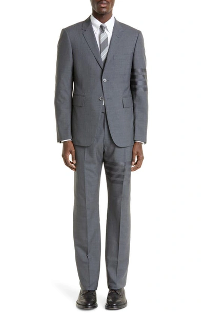 Shop Thom Browne 4 Bar Mélange Wool Sport Coat In Dark Grey