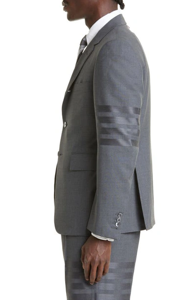 Shop Thom Browne 4 Bar Mélange Wool Sport Coat In Dark Grey