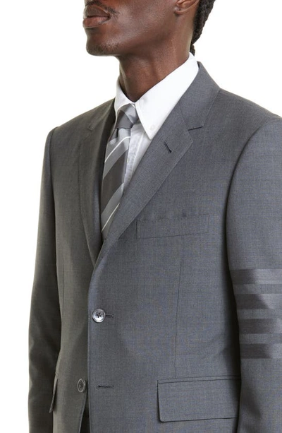 Shop Thom Browne 4 Bar Mélange Wool Sport Coat In Dark Grey