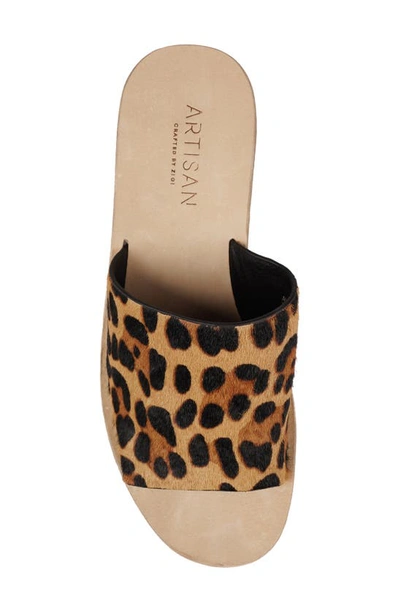 Zigi Artisan Avril Genuine Calf Hair Sandal In Tan Leopard