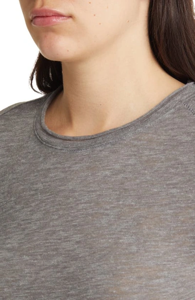Free People Be My Baby Long Sleeve Knit Top In Heather Grey