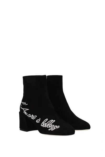 Shop Dolce & Gabbana Ankle Boots Suede Black