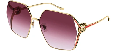 Shop Gucci Gg1322sa W 003 Butterfly Sunglasses In Pink
