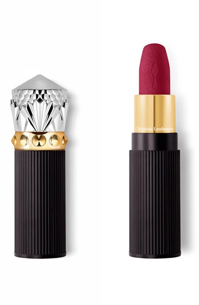 Shop Christian Louboutin Rouge Louboutin Velvet Matte On The Go Lipstick In Jackies Wine 002