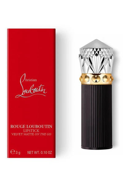 Shop Christian Louboutin Rouge Louboutin Velvet Matte On The Go Lipstick In Jackies Wine 002