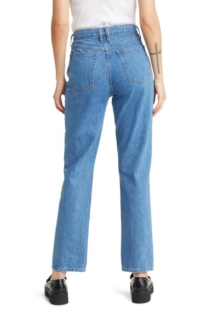 Shop Frame High N Tight Straight Leg Jeans In Meadow